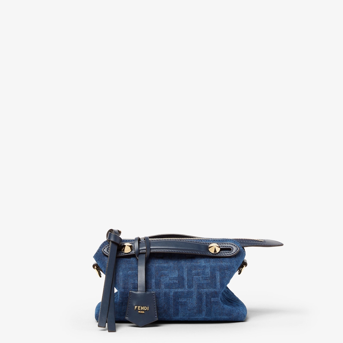 FENDI By The Way Soft Mini Blue FF denim flocked mini-bag - Image 1
